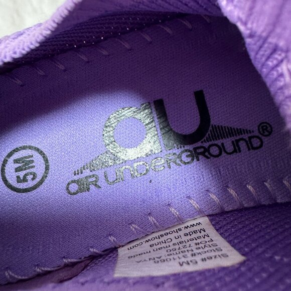Air Underground Anya Lavender Athletic Sneakers  Air Cushion Sole Size 5M Kids - Picture 5 of 7